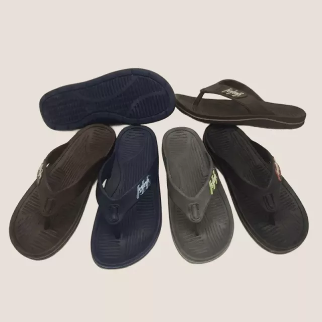 Wholesale Men's One Piece Molded Anti Slip Massage Flip Flops