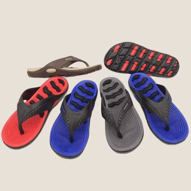 Men's Breathable Double Layered Massage Beach Flip Flops