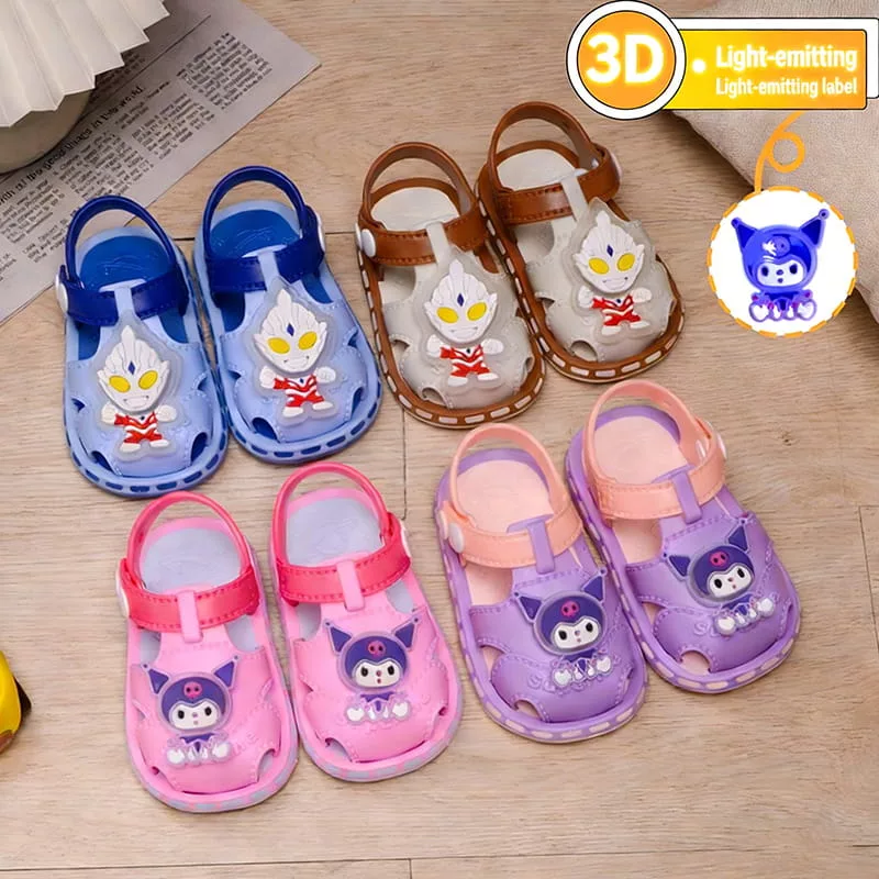 Boys' And Girls' Children's 3D Cartoon Light Up Summer Non Slip Sandals