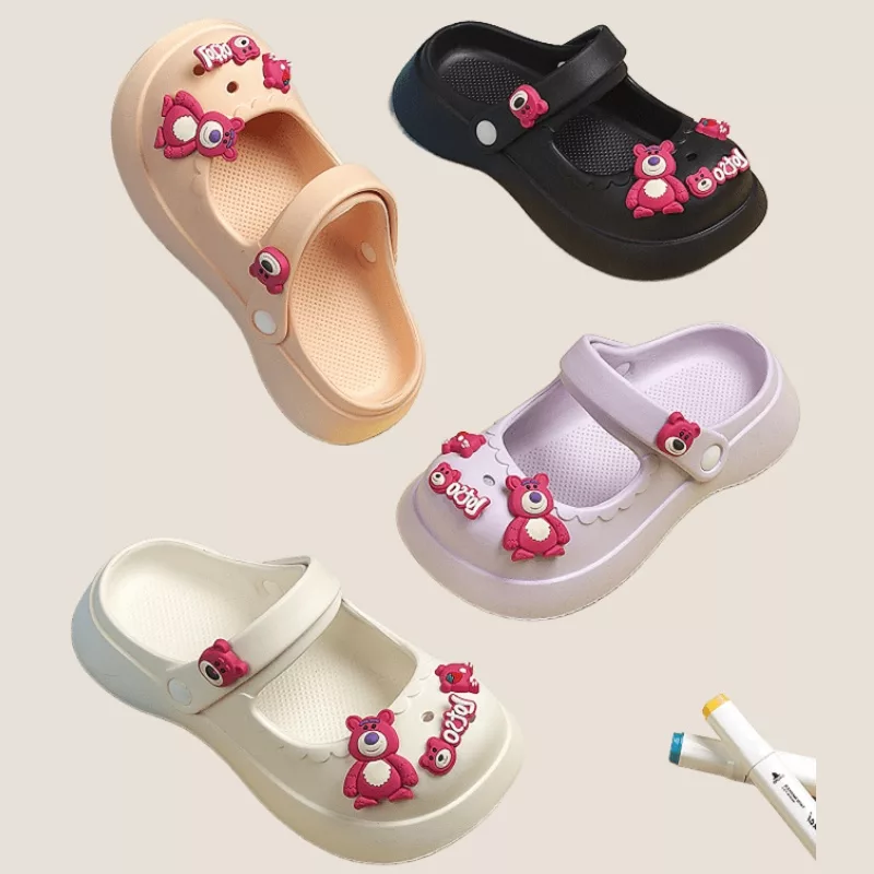 Mary Jane Strawberry Bear Clog Sandals for Kids