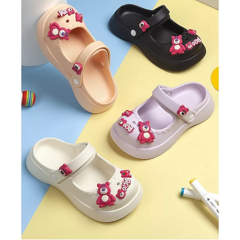 Mary Jane Strawberry Bear Clog Sandals for Kids