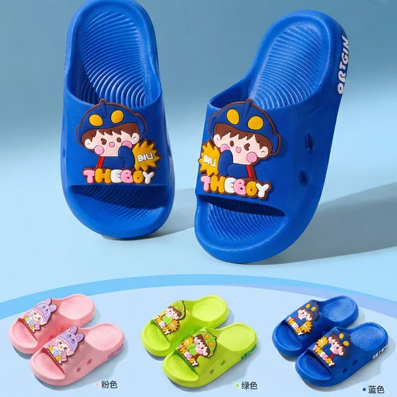 Unisex Cartoon Unicorn Thick Soled Non Slip PVC Slipper for Boys and Girls