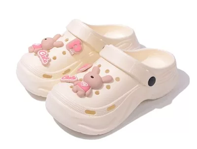 High-Quality 3D Doll EVA Women's Wooden Clogs Sandals