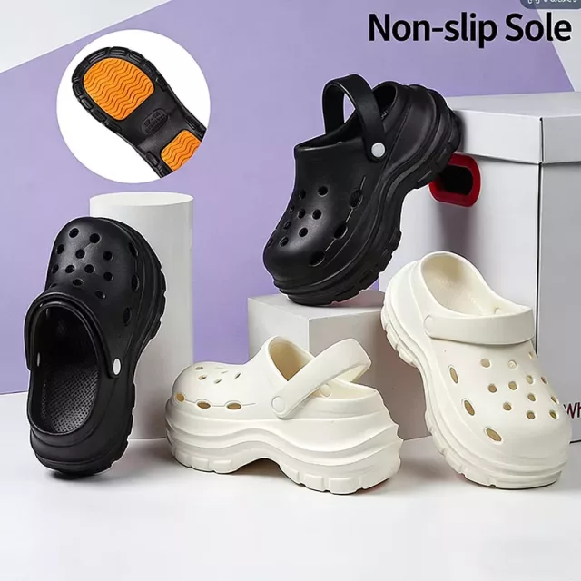 Wholesale Women's Pearl Rhinestone High end Platform EVA Wooden Clogs Garden Shoes