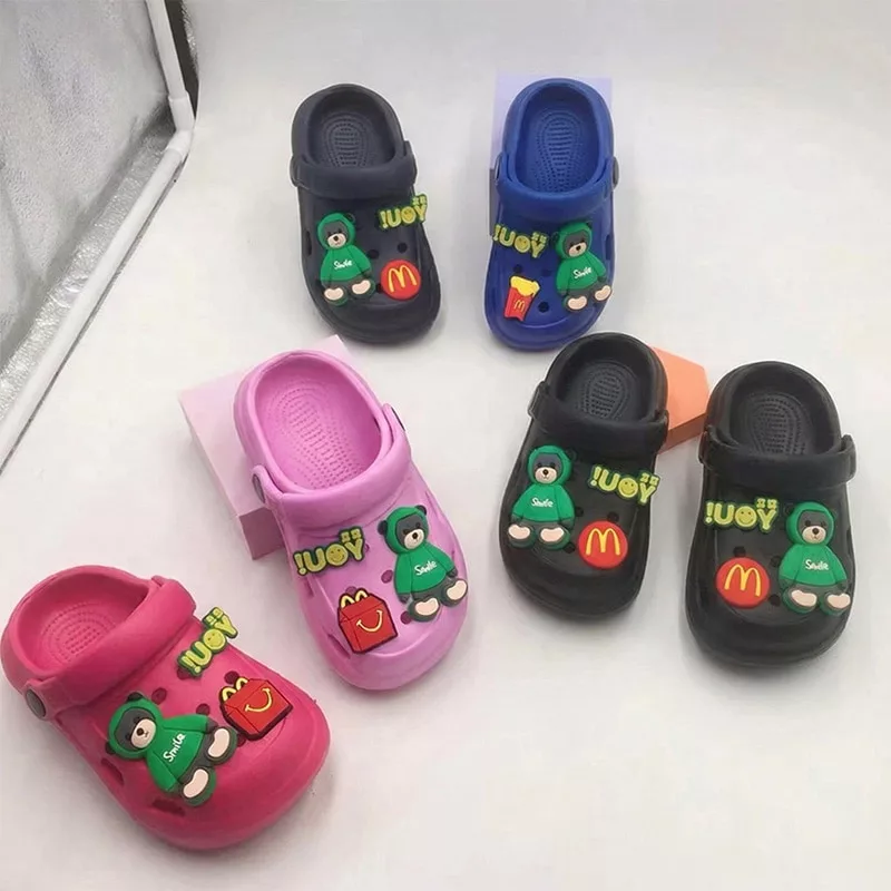 Cute Bear Clog Shoes Indoor Outdoor For Boys  Girls