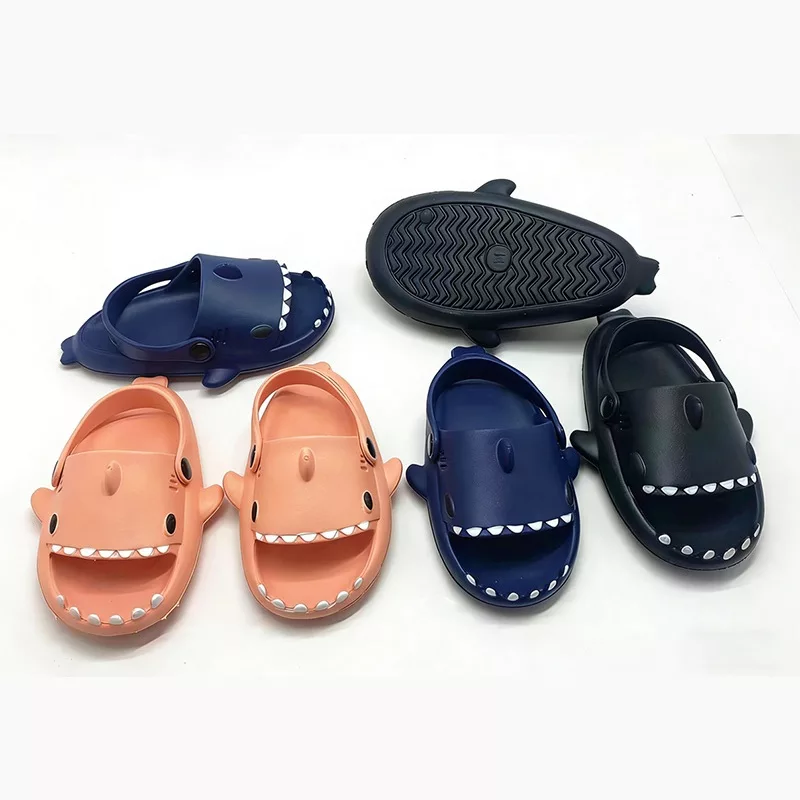 Custom Kids' Cartoon Shark EVA Slide Sandals