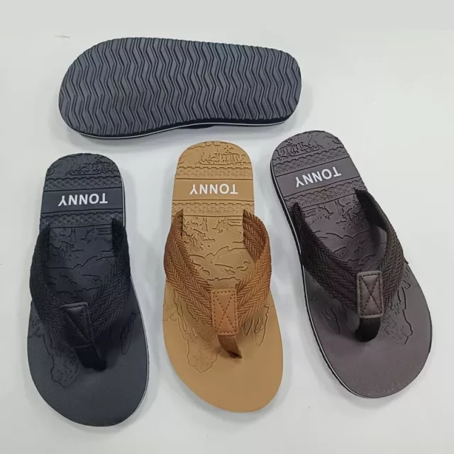 High Quality Men's Casual Flip Flops With Woven Straps