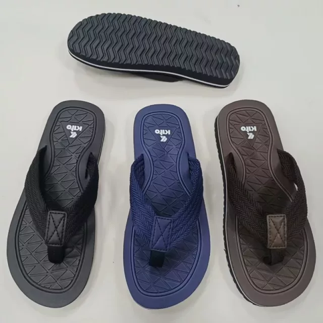 High Quality Men's Casual Flip Flops With Woven Straps