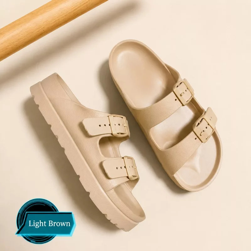 Women's EVA Double Buckle Slipper Wholesale Supplier