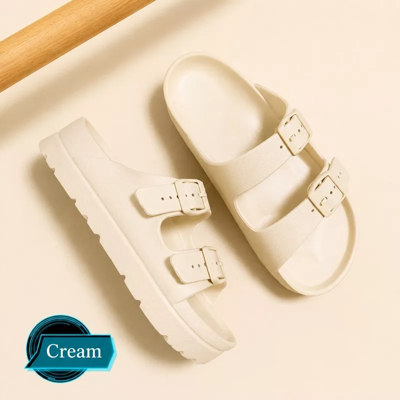 Women's EVA Double Buckle Slipper Wholesale Supplier
