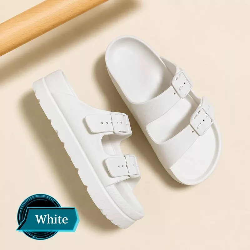 Women's EVA Double Buckle Slipper Wholesale Supplier
