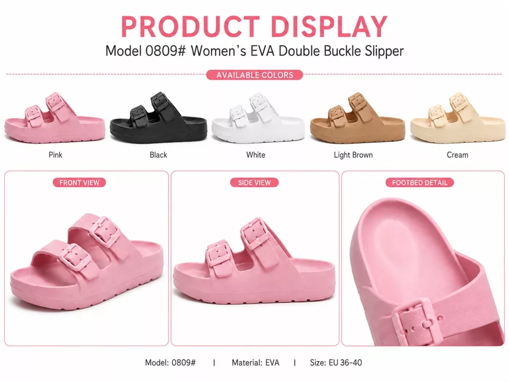 Women's EVA double buckle sandals manufacturer Women's EVA double buckle sandals manufacturer