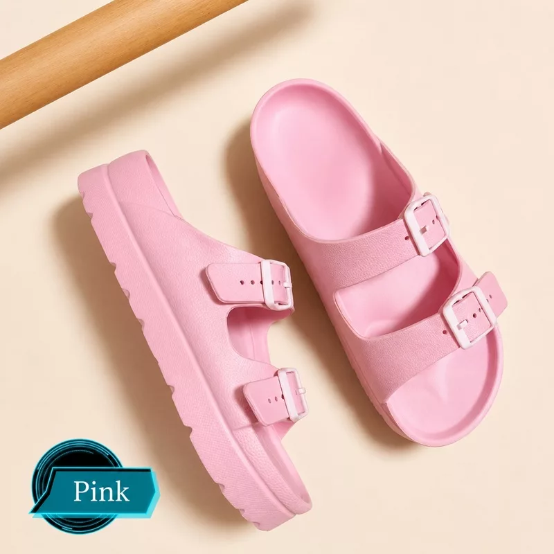 Women's EVA Double Buckle Slipper Wholesale Supplier