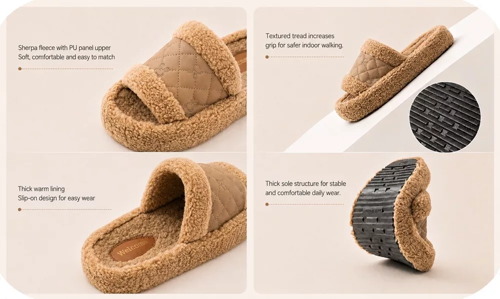 Women's Non-Slip Winter Slippers Wholesale Women's Non-Slip Winter Slippers Wholesale