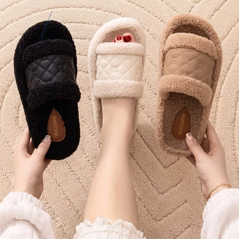 Wholesale High Quality Women's Winter Plush Slippers