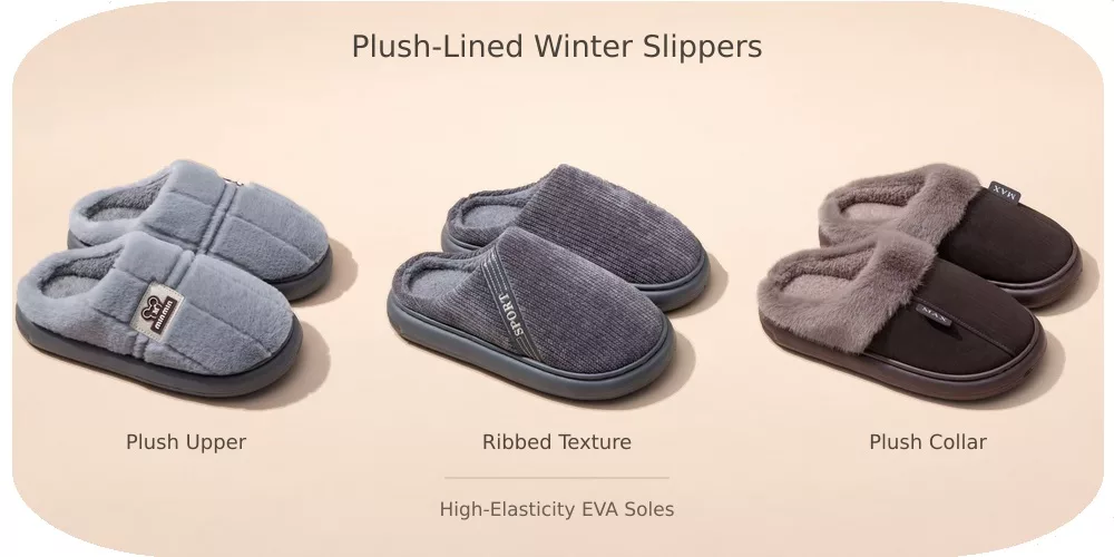 Men's Plush Lined Slippers Manufacturer