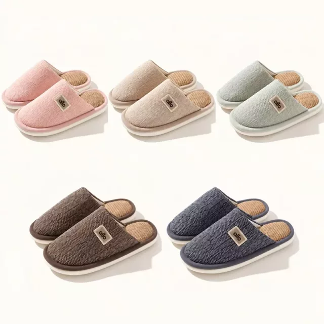 Unisex Cotton Linen House Slippers