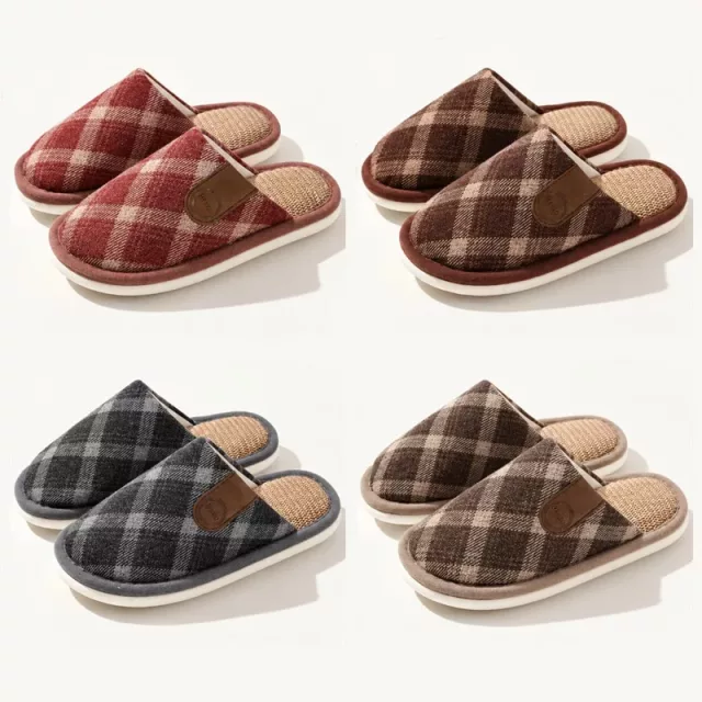 Unisex Cotton Linen House Slippers