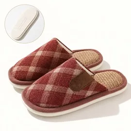 Unisex Indoor Cotton-Linen Slippers