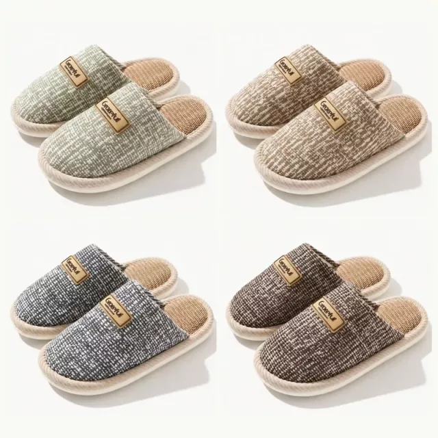 Unisex Cotton Linen House Slippers