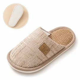 Autumn Winter Closed-Toe Cotton-Linen Slippers